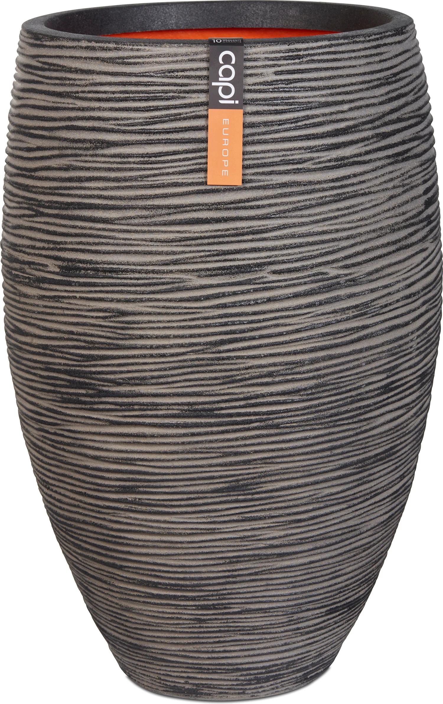Capi Europe bloempot Nature-Rib antraciet D 40 H 60 cm