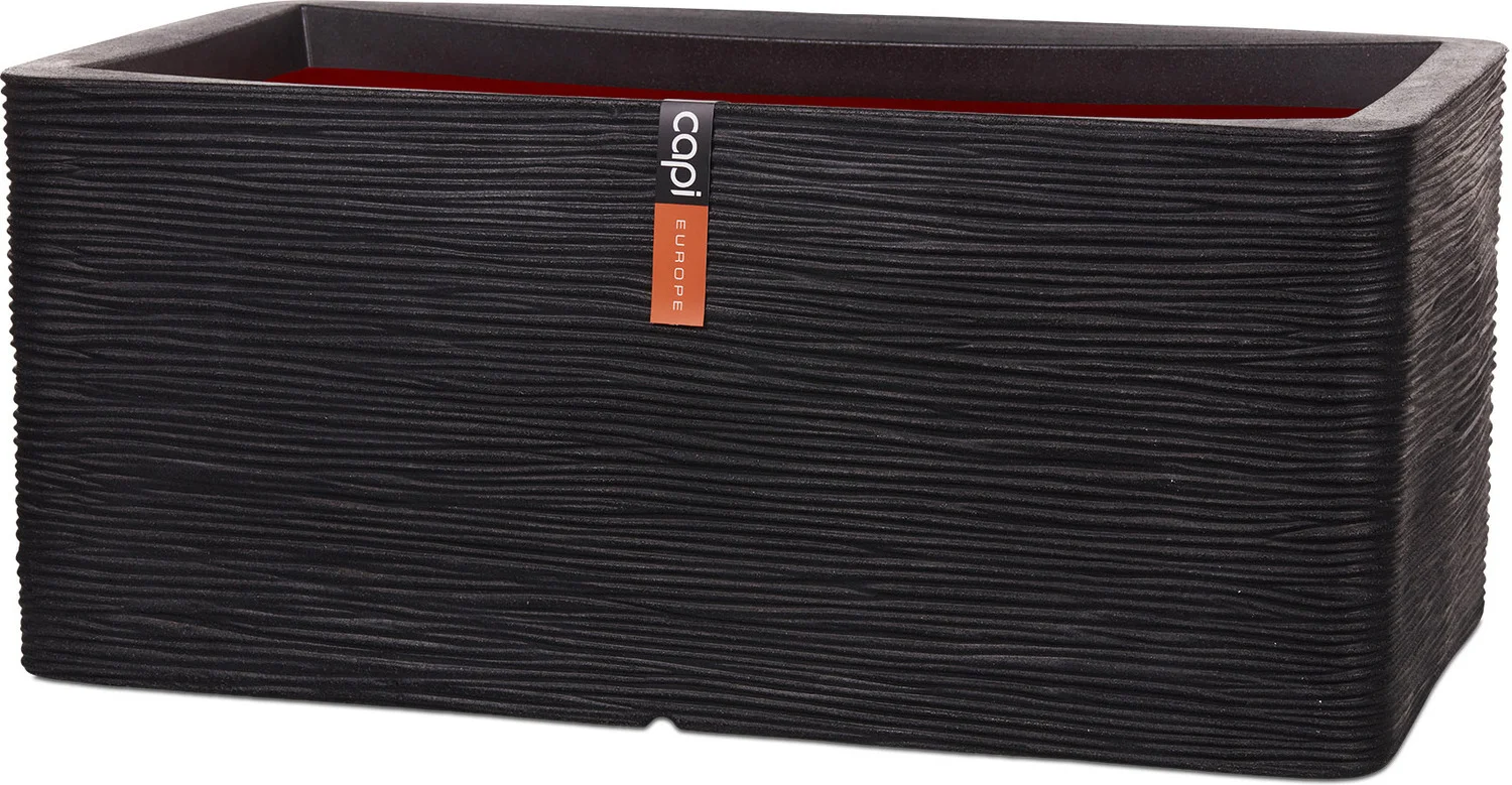 Capi Europe plantenbak Nature-Rib zwart 73 x 39 x 32 cm
