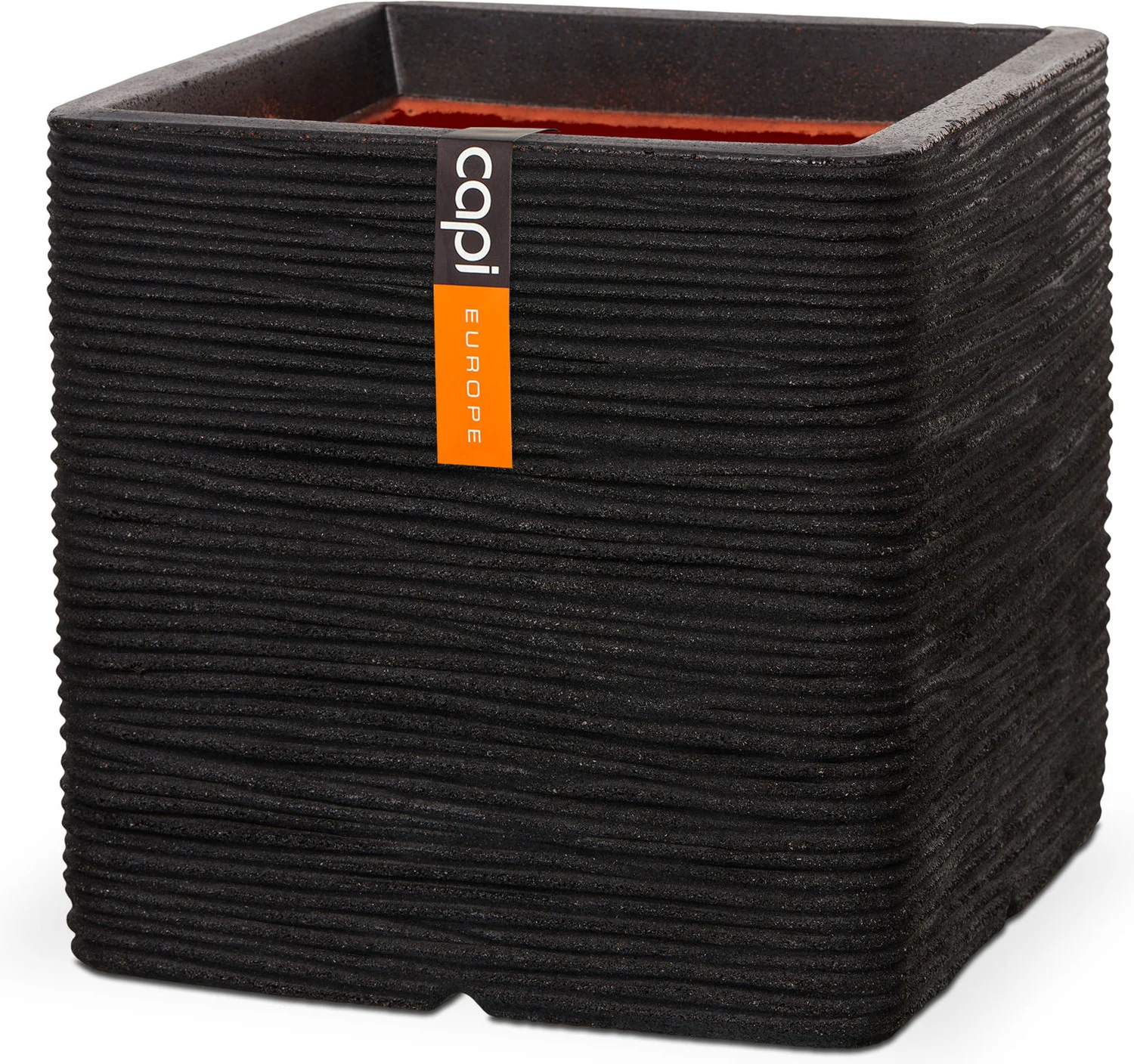 Capi Europe bloempot Nature-Rib zwart 50 x 50 x 50 cm