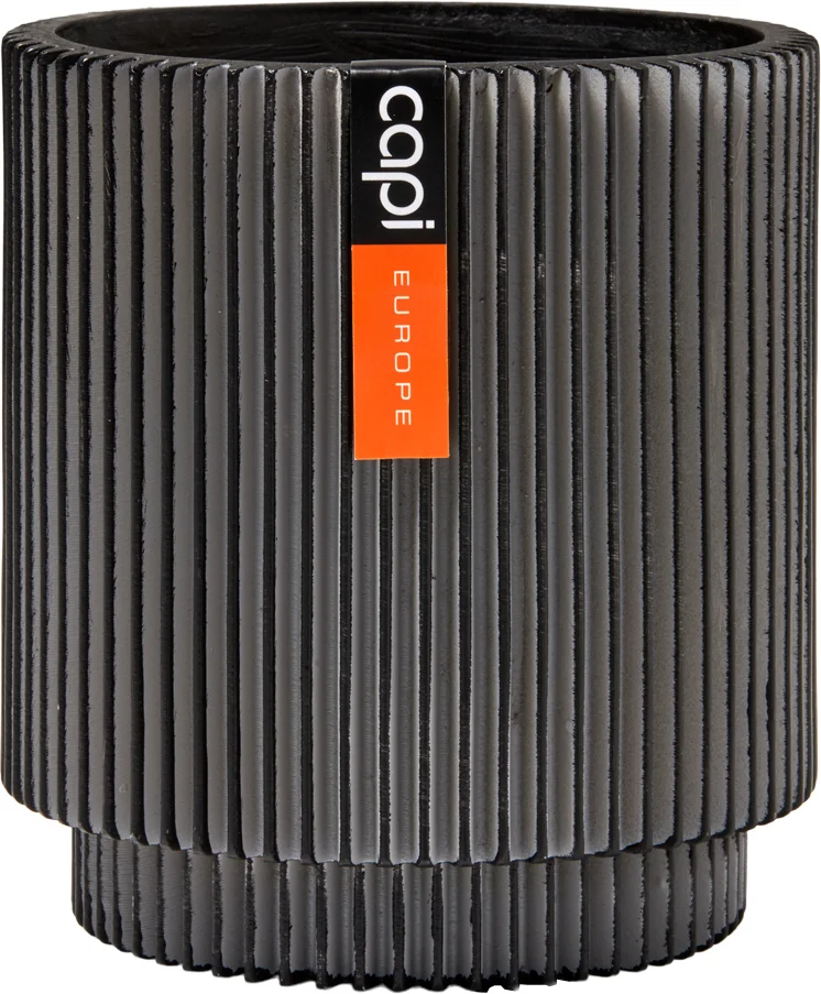 Capi Europe bloempot Groove antraciet D 9 H 8 cm