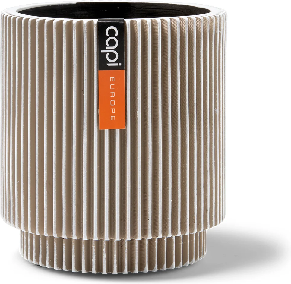 Capi Europe bloempot Groove crème D 9 H 8 cm