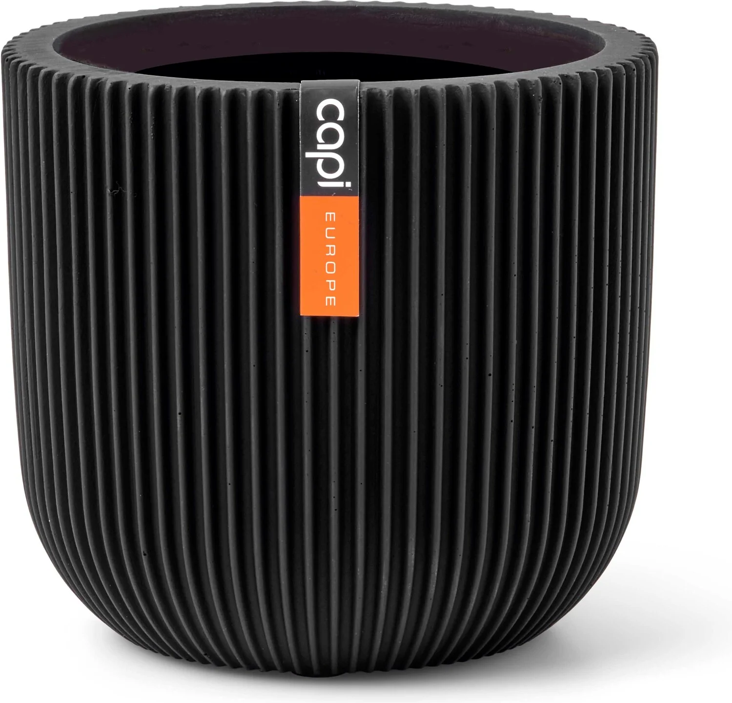 Capi Europe bloempot Groove zwart D 23,1 H 21 cm