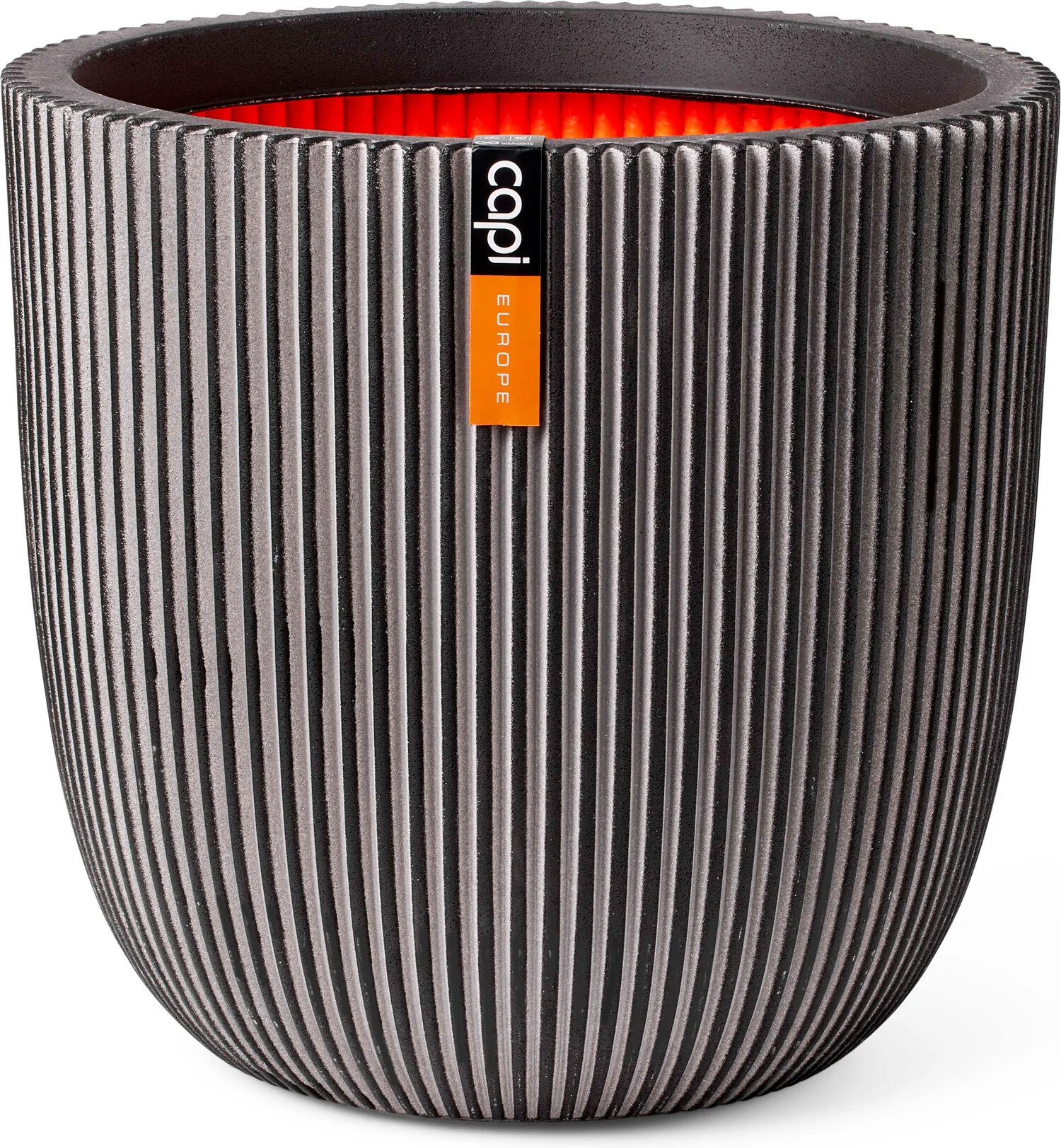 Capi Europe bloempot Groove antraciet D 43 H 41 cm