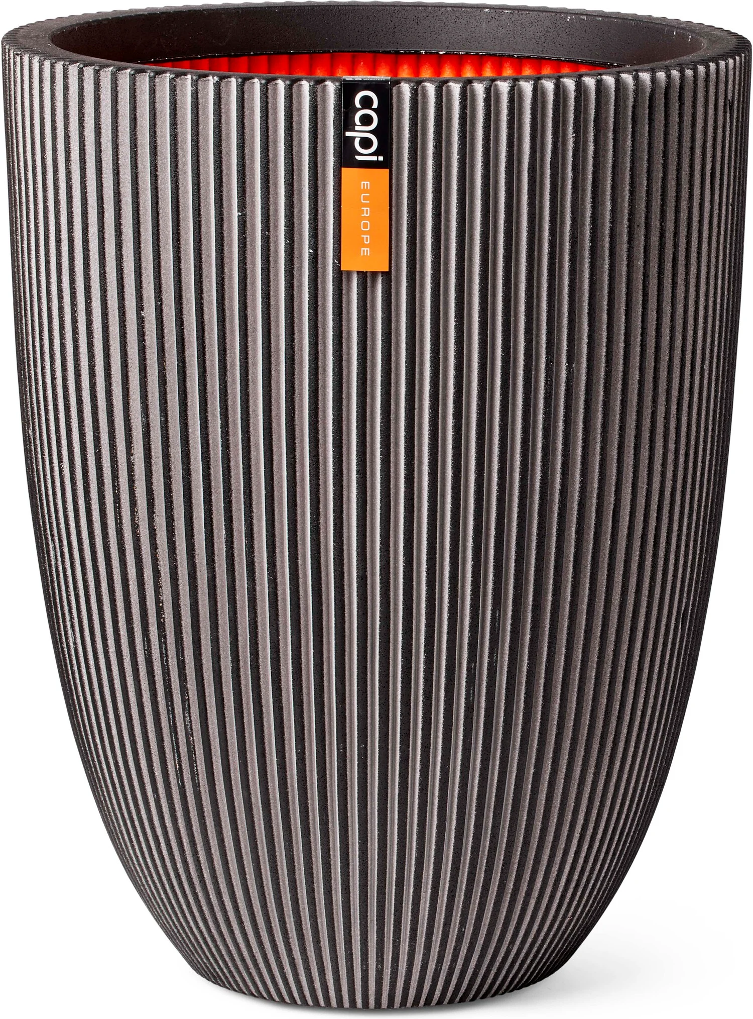 Capi Europe bloempot Groove antraciet D 34 H 46 cm