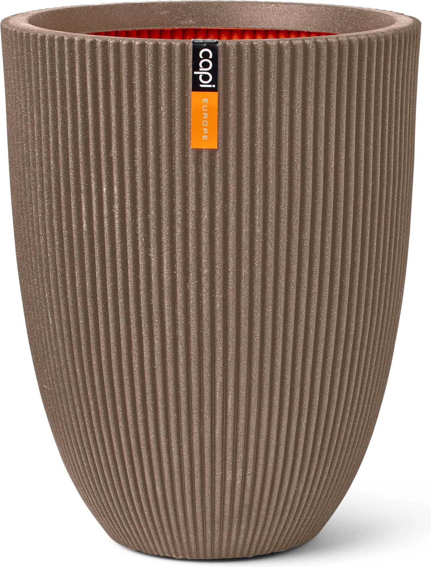 Capi Europe bloempot Groove taupe D 34 H 46 cm