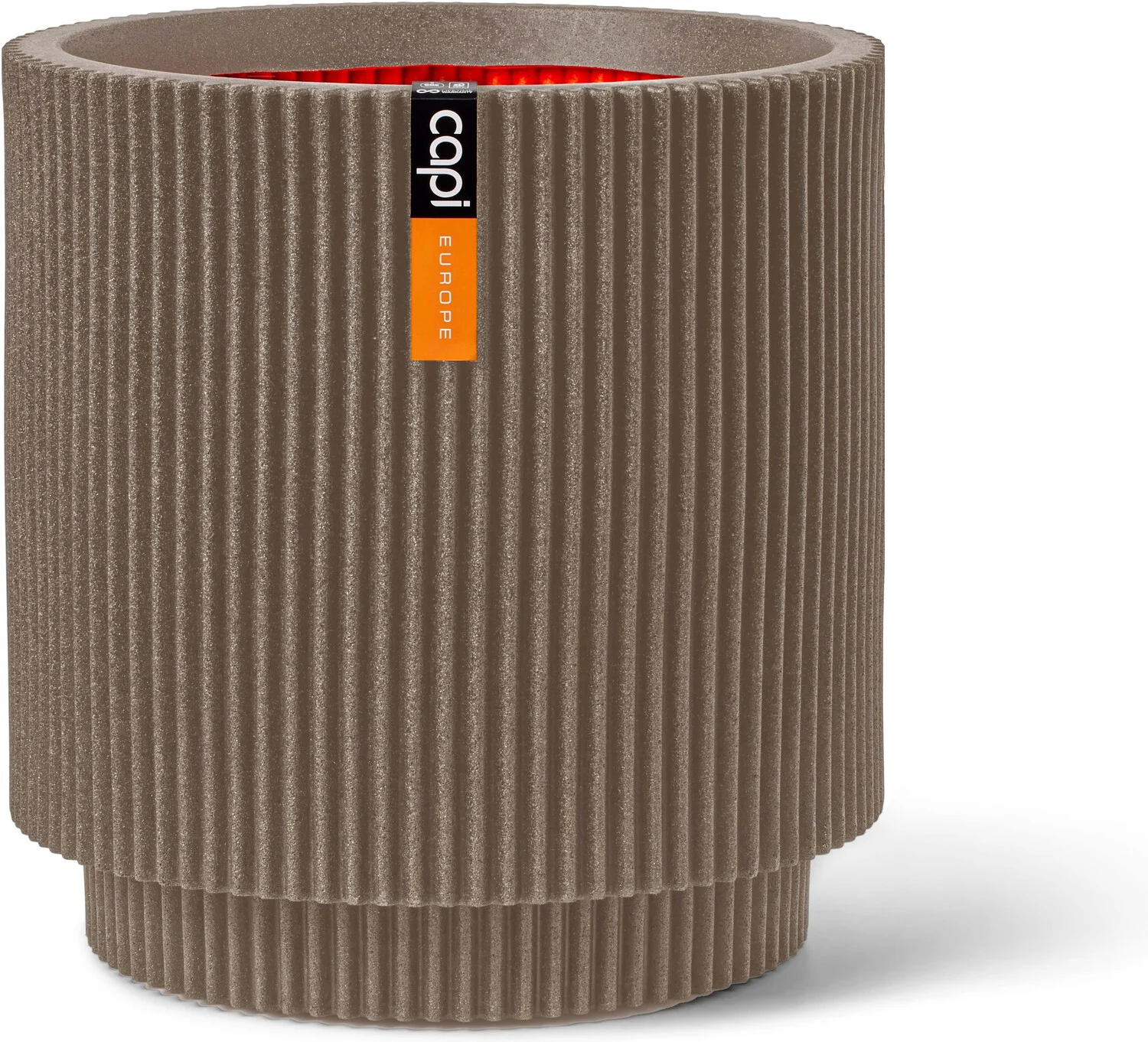 Capi Europe bloempot Groove taupe D 44 H 46 cm