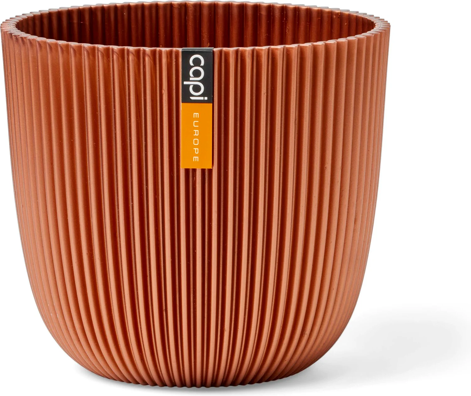 Capi Europe bloempot Groove koper D 25 H 23 cm