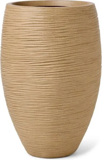 Capi Europe bloempot Elegant Deluxe Rib beige D 40 H 60 cm