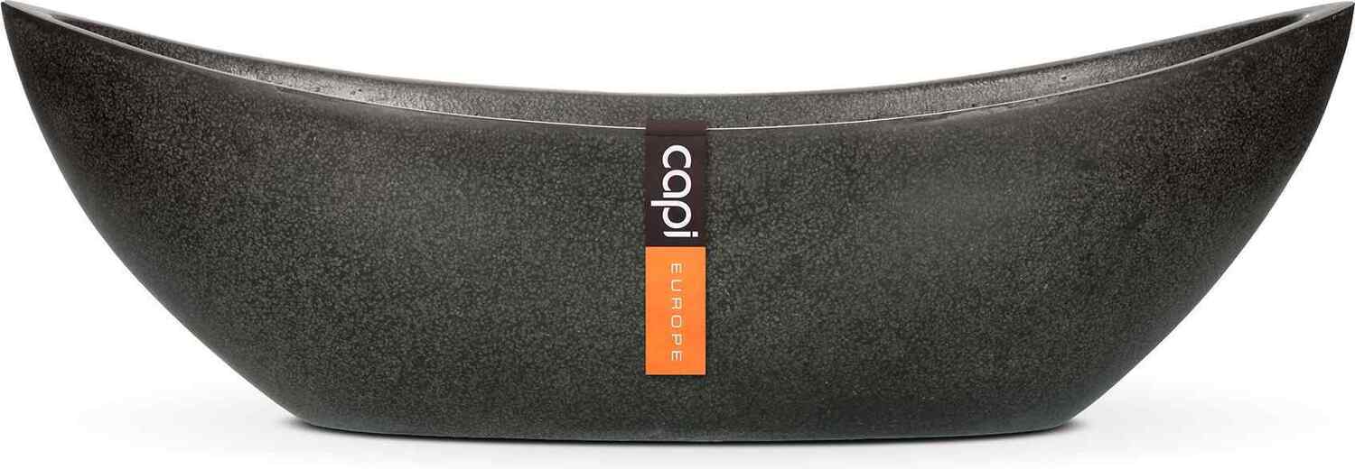 Capi Lux Terrazzo bloempot zwart 46 x 20 x 13 cm