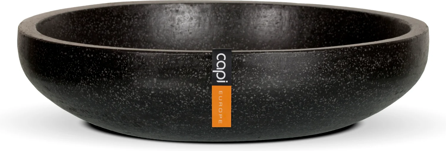 Capi Europe plantenschaal Stuff zwart D 36 H 9 cm