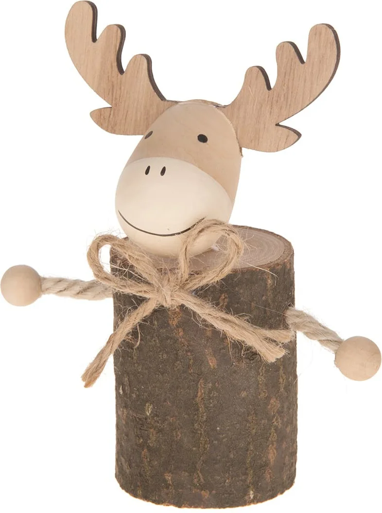 Dijk Natural Collections kerstfiguur eland naturel 8 x 5 x 12,5 cm
