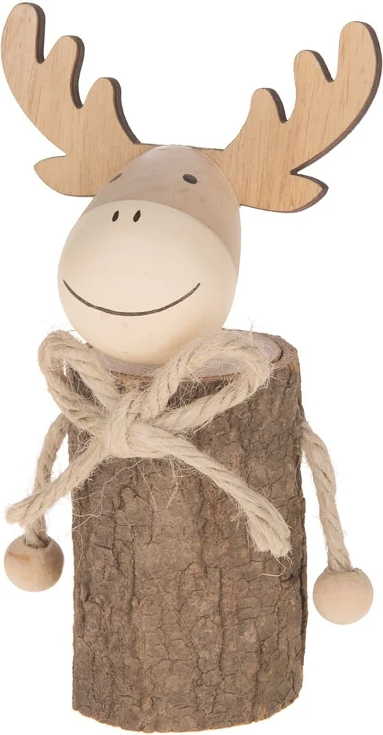Dijk Natural Collections kerstfiguur eland naturel / bruin 8,7 x 5,5 x 16 cm