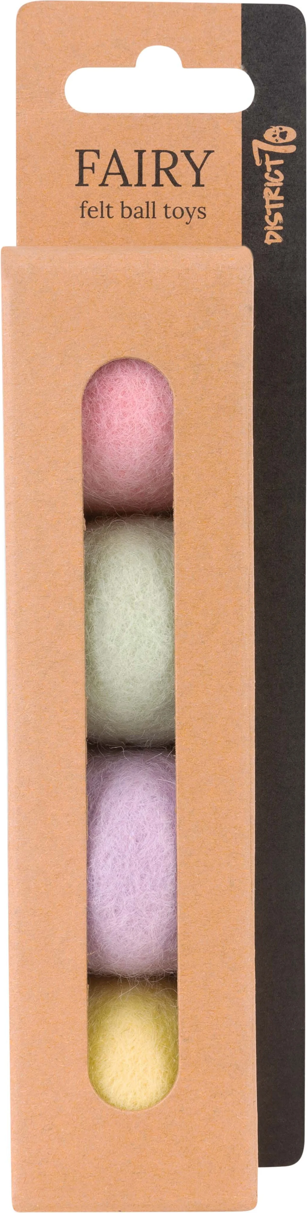 District 70 bal Felt fairy D 3,5 cm 4 stuks