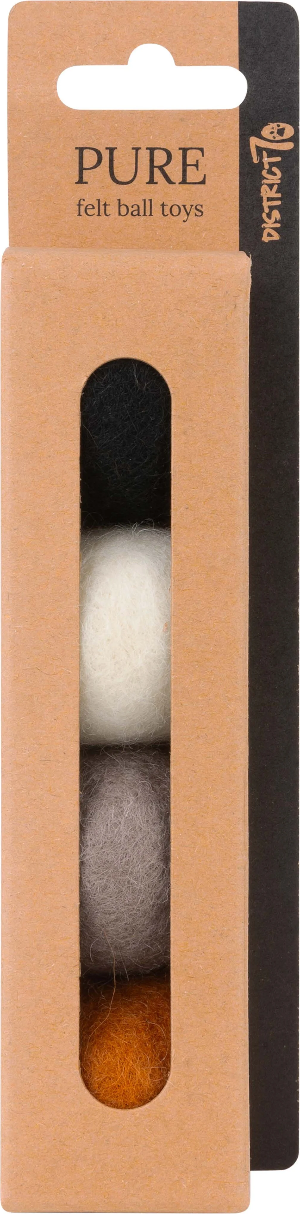 District 70 bal Felt pure D 3,5 cm 4 stuks