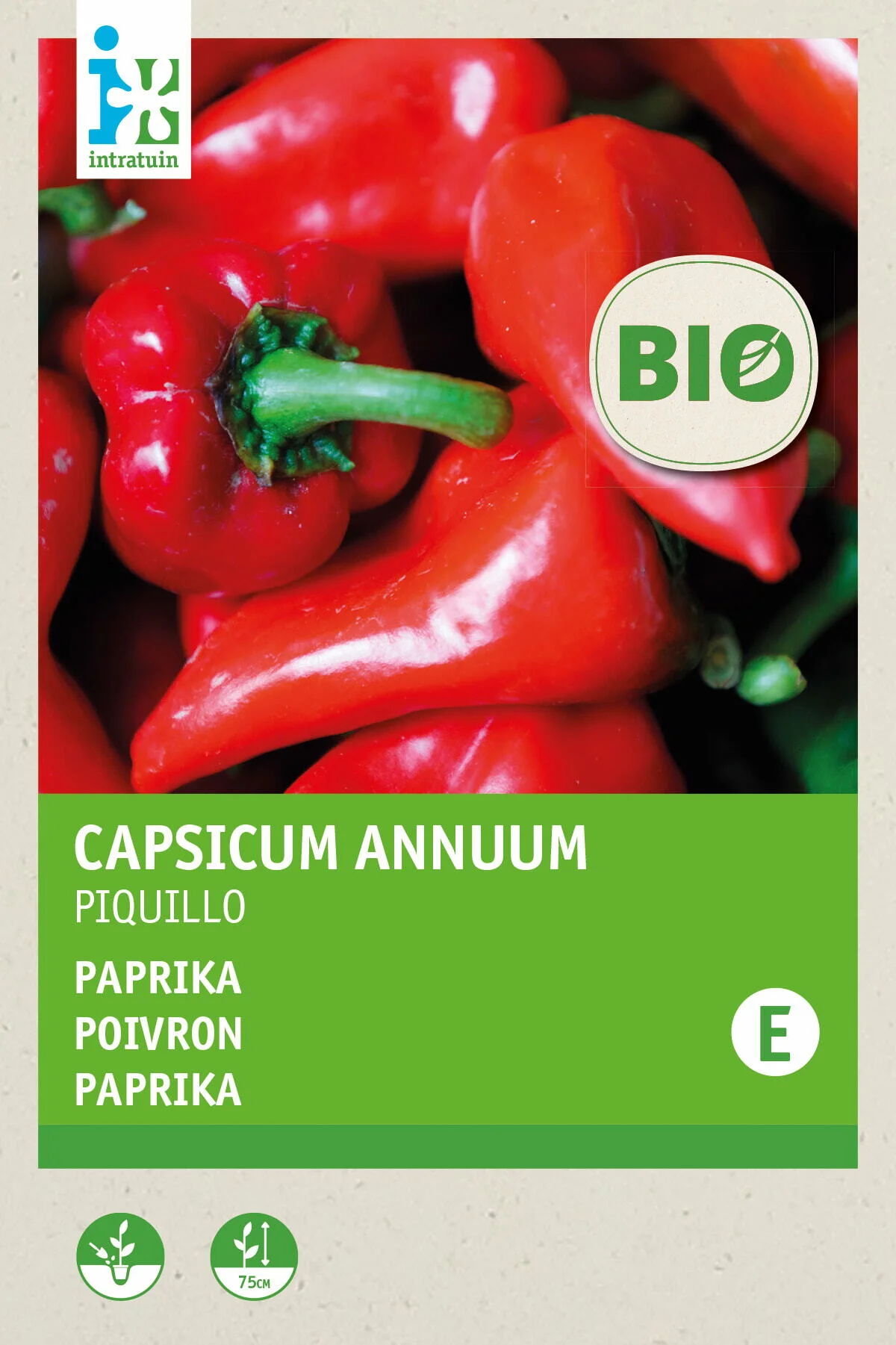 Biologische Intratuin groentezaad paprika (Capsicum annuum)