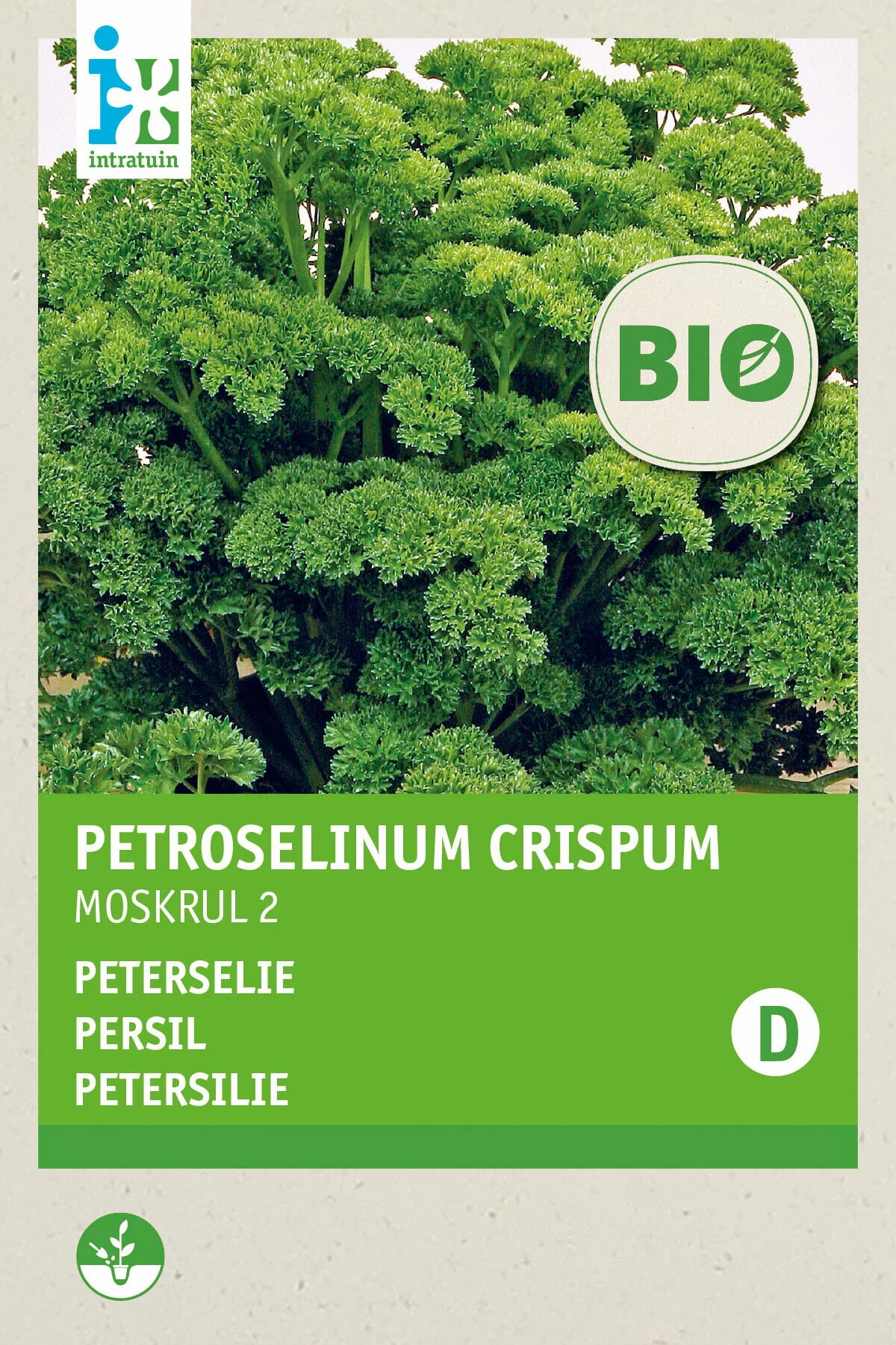Biologische Intratuin kruidenzaad Krulpeterselie (Petroselinum crispum 'Moskrul 2')