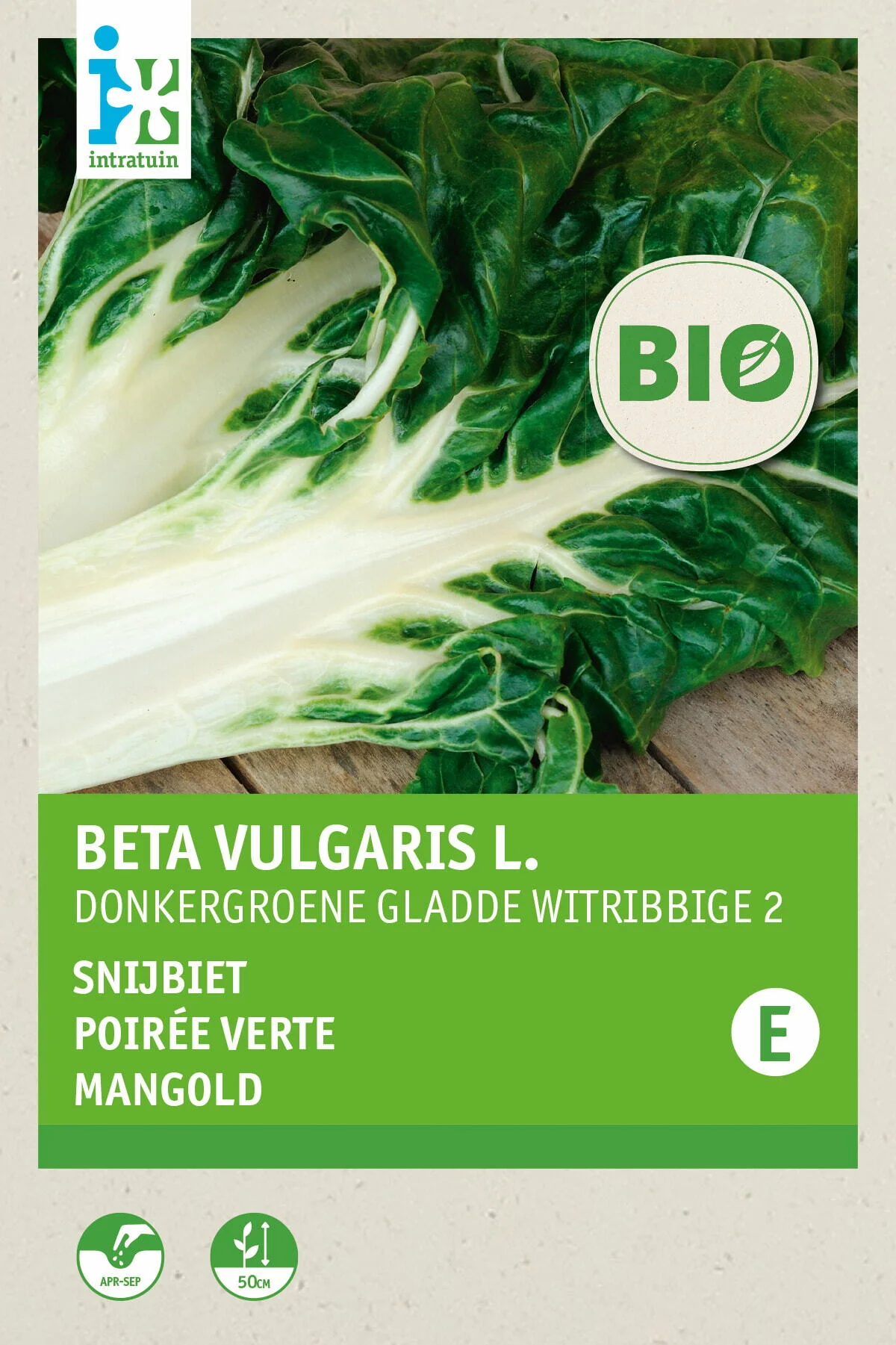 Biologische Intratuin groentezaad Snijbiet (Beta vulgaris 'White Silver')