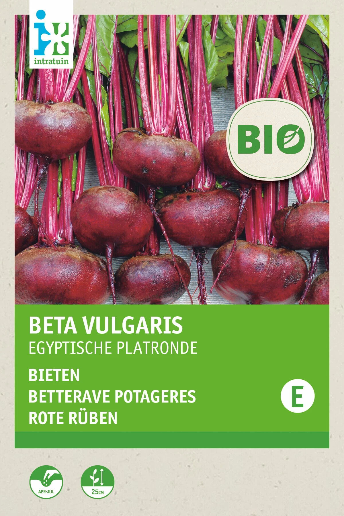 Biologische Intratuin groentezaad bieten (Beta vulgaris'Egyptische platronde')