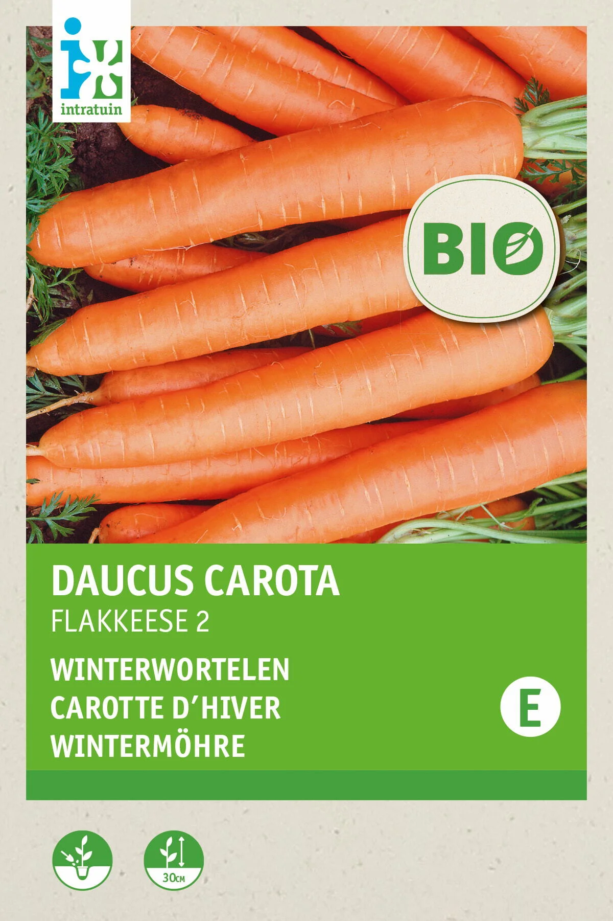 Biologische Intratuin groentezaad Winterwortel (Daucus carota 'Flakkese')