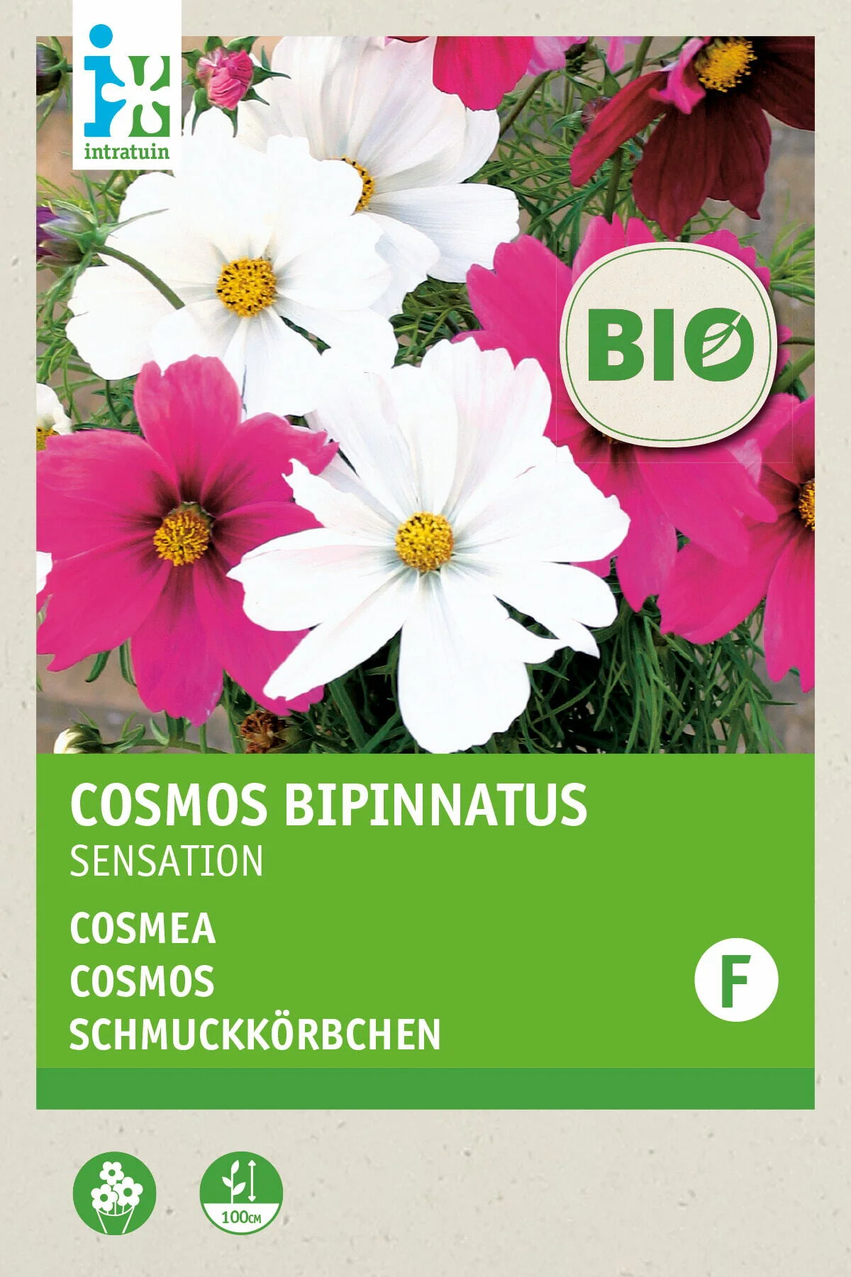 Biologische Intratuin bloemenzaad Cosmea gemengd (Cosmos 'Sensation')