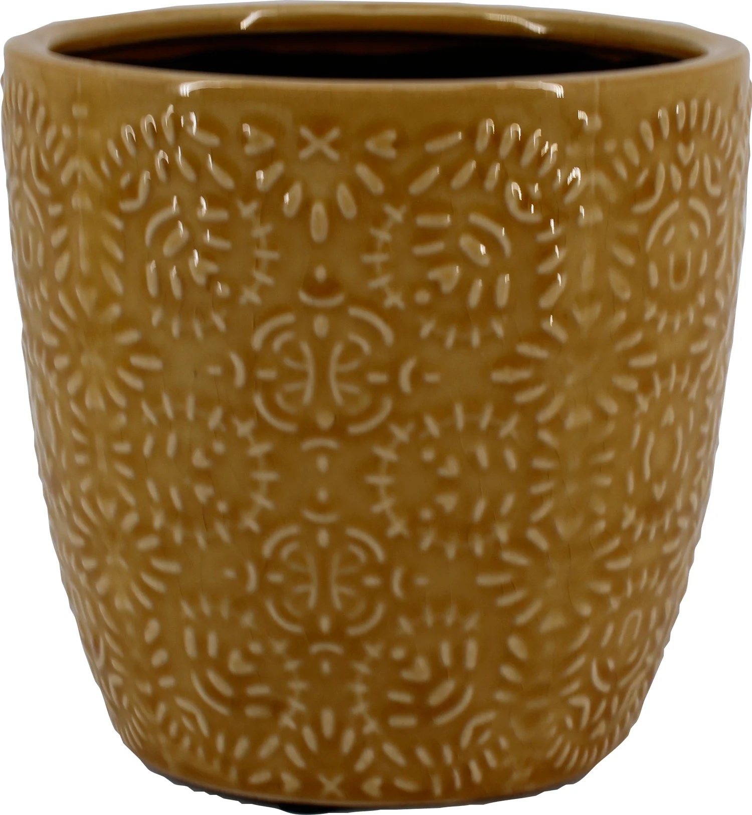 Bela Arte bloempot Napels geel D 13,2 H 12,5 cm