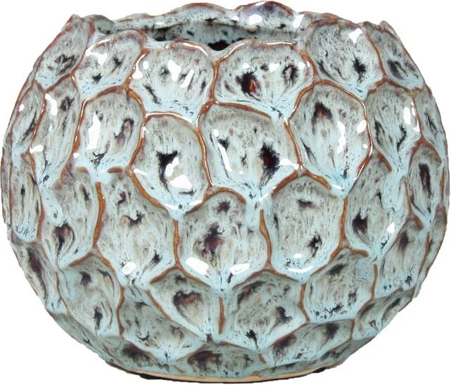 Bela Arte bloempot Brussel groen D 13 H 9,5 cm