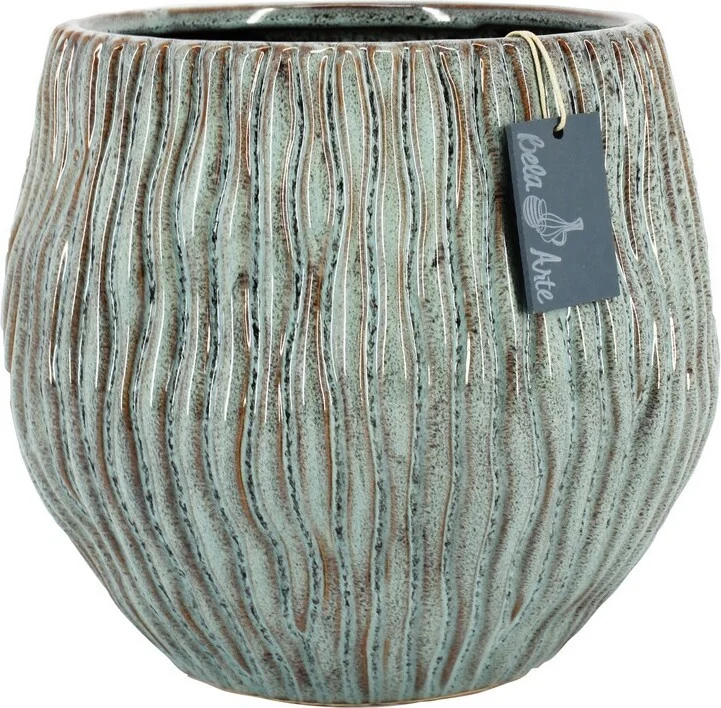 Bela Arte bloempot Zulte blauw D 14 H 12,5 cm