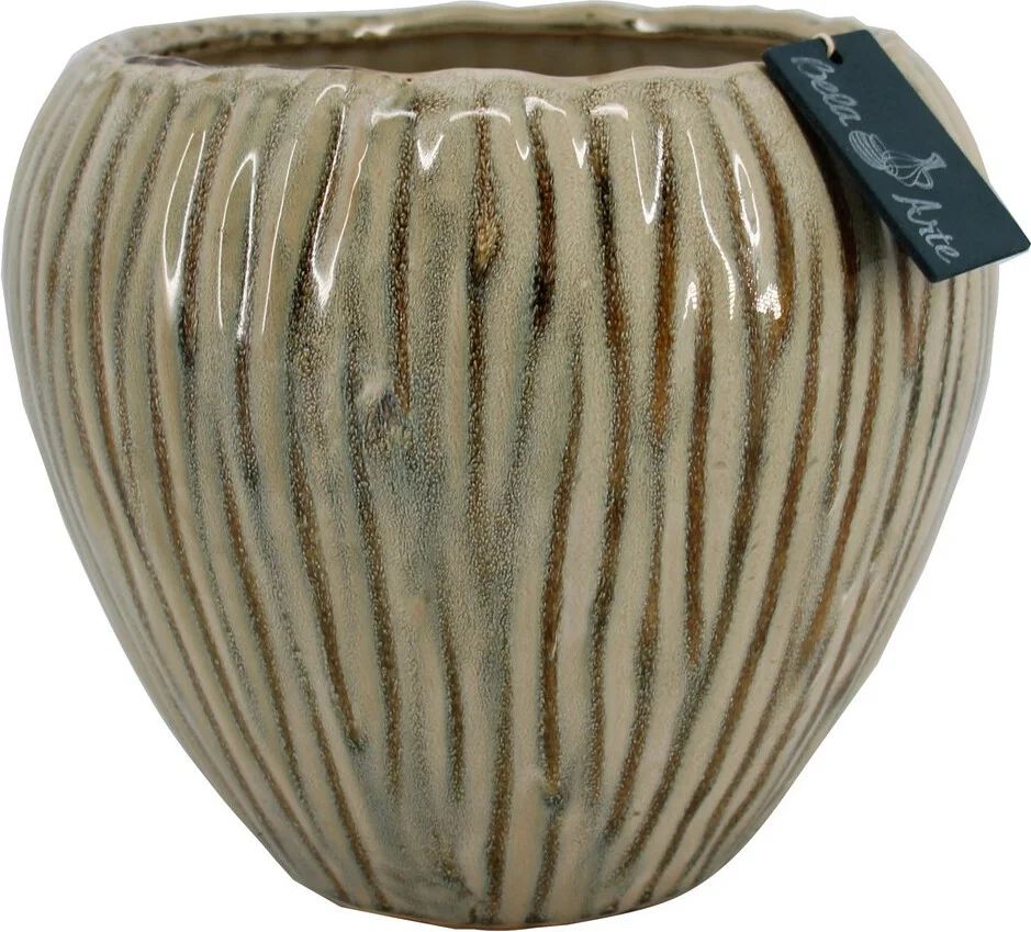 Bela Arte bloempot Gent beige D 23 H 20 cm