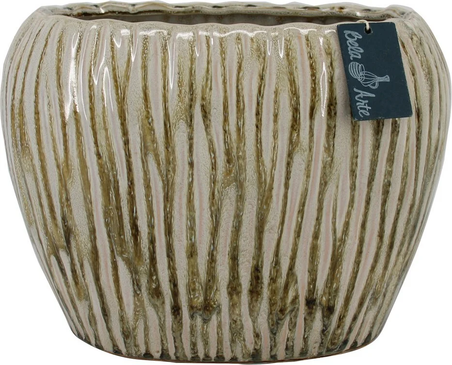 Bela Arte bloempot Gent beige 27,5 x 17 x 20 cm