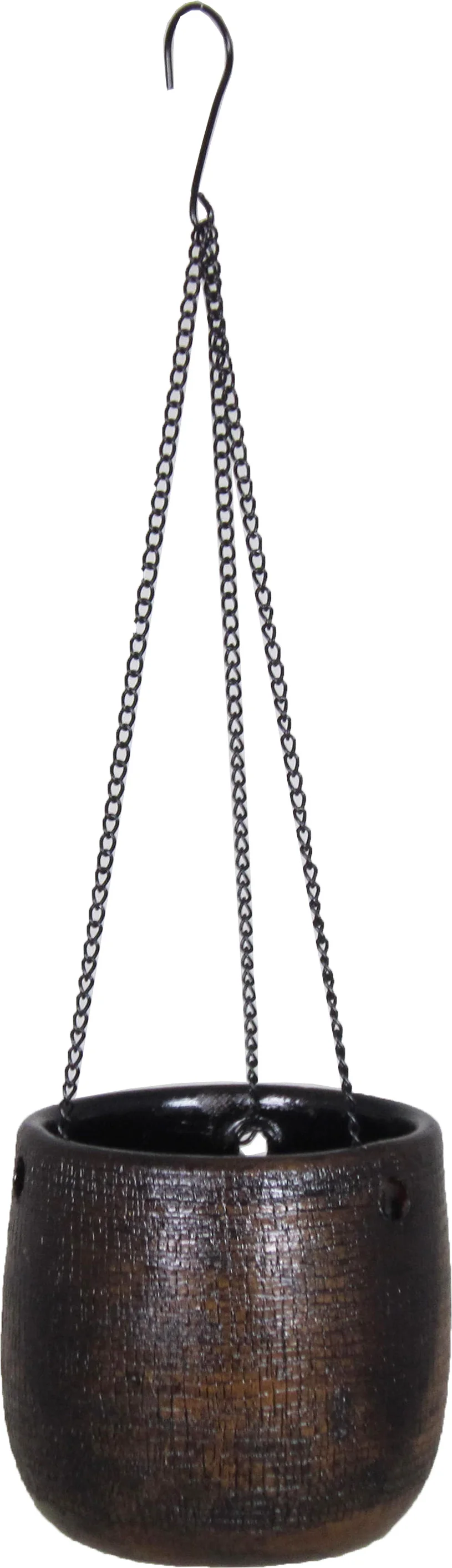 Bela Arte hangpot Mira donkerbruin D 16 H 14 cm