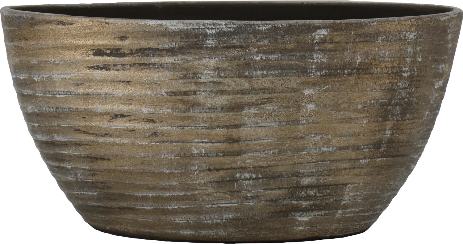 Bela Arte bloempot Funchal bruin / goud 49 x 20 x 25 cm