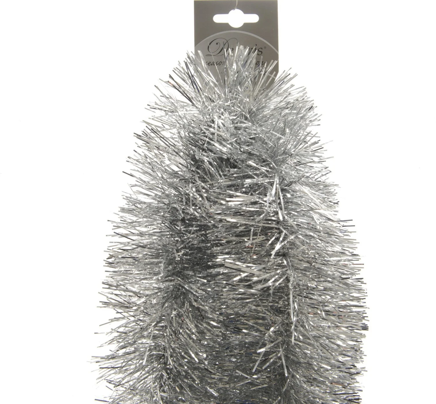 Decoris kerstslinger zilver D 10 H 270 cm