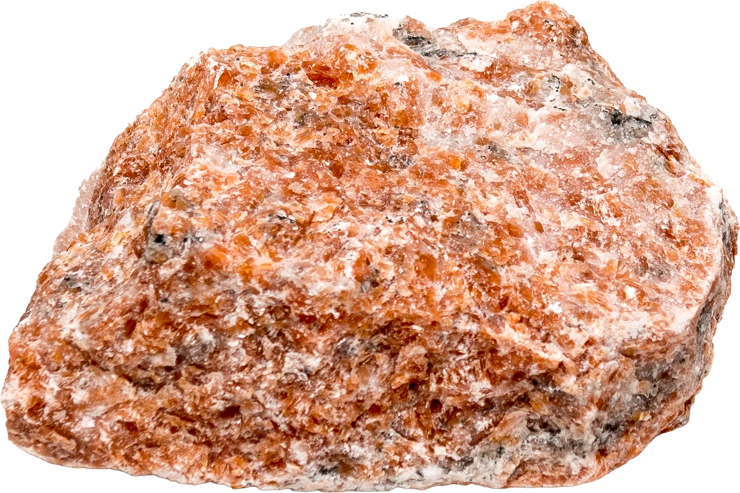 Decoratieve edelsteen calciet oranje 15 x 15 x 15 cm