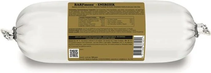 BARFmenu diepvries hondenvoer Energiek konijn 1 kg
