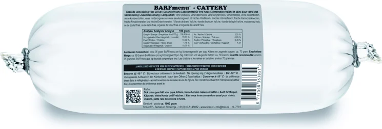 BARFmenu diepvries kattenvoer Cattery combinatie 500 g