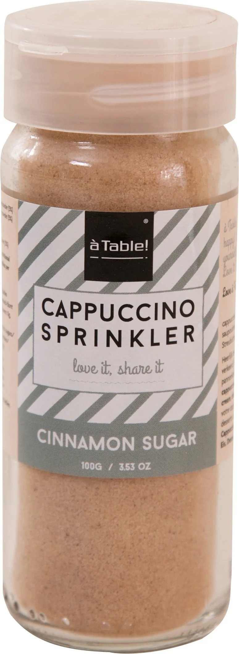 à Table! Cappuccino strooier suiker kaneel
