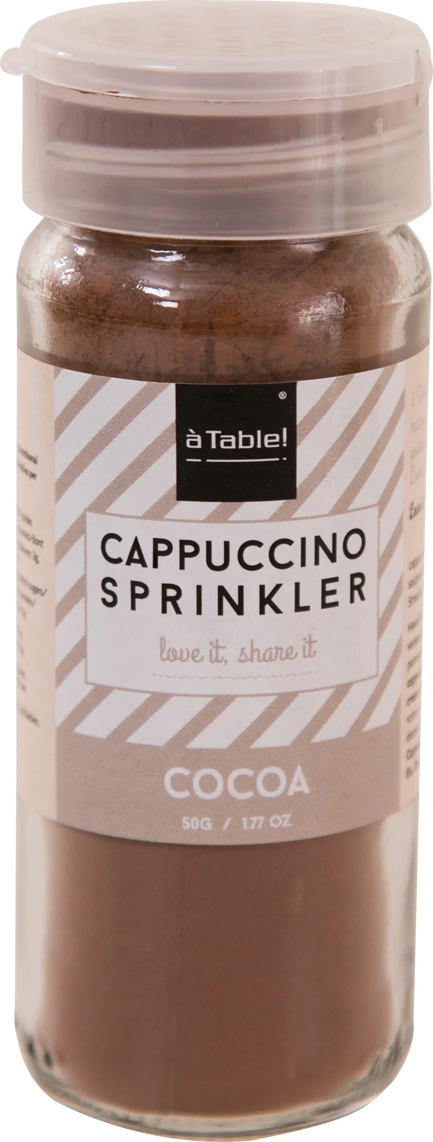 à Table! Cappuccino strooier cacao