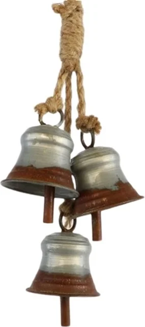 Decoratiehanger bel bruin 15 x 8 x 40 cm