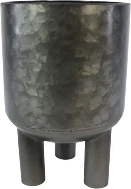 Bloempot zilver D 18 H 26 cm