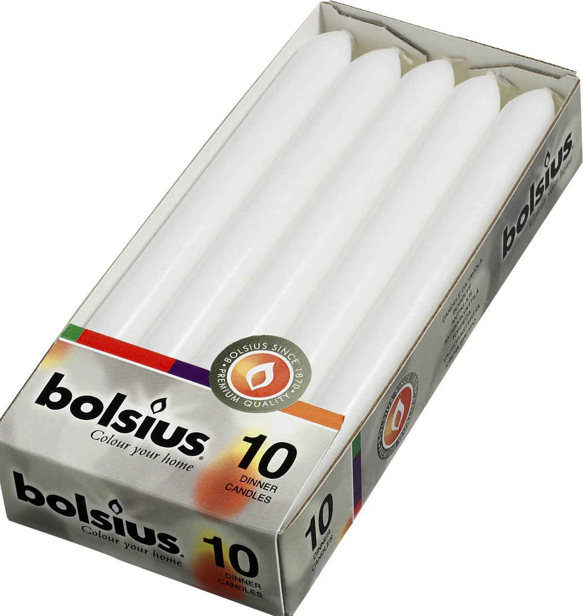 Bolsius dinerkaars wit D 2 H 23 cm