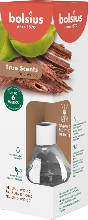 Bolsius geurstokjes True Scents Oud Wood 60 ml