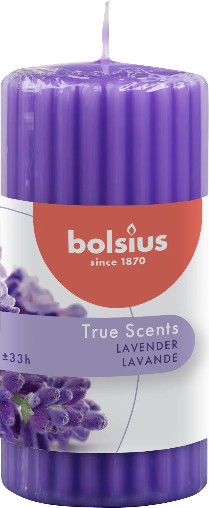Bolsius geurkaars True Scents Lavendel wit 33 uur D 5,8 H 12 cm