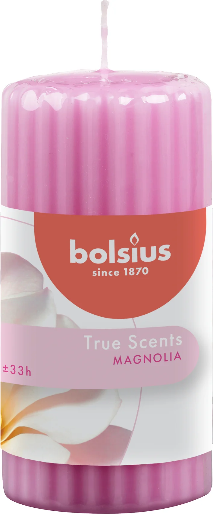Bolsius geurkaars True Scents Magnolia wit 33 uur D 5,8 H 12 cm