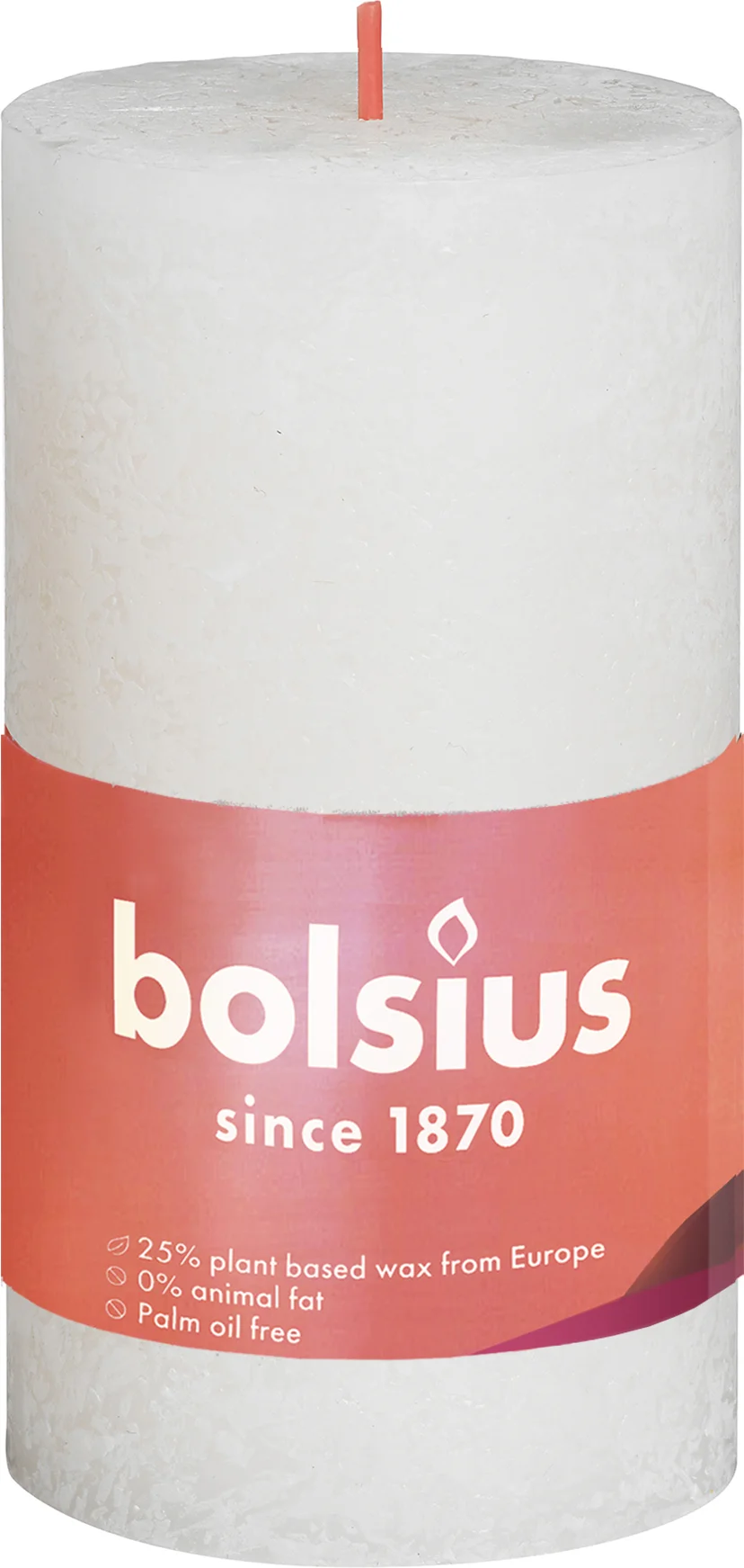 Bolsius stompkaars Rustiek Shine crème 30 uur D 5 H 10 cm