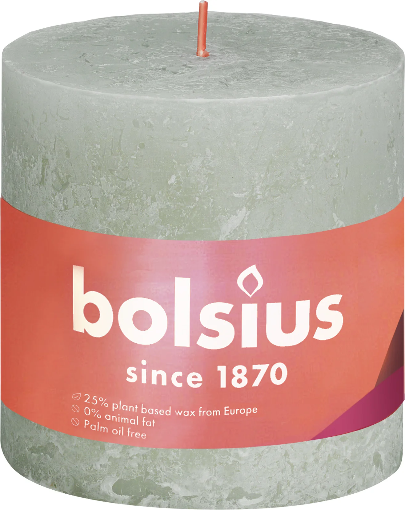 Bolsius stompkaars Rustiek Shine groen 62 uur D 10 H 10 cm
