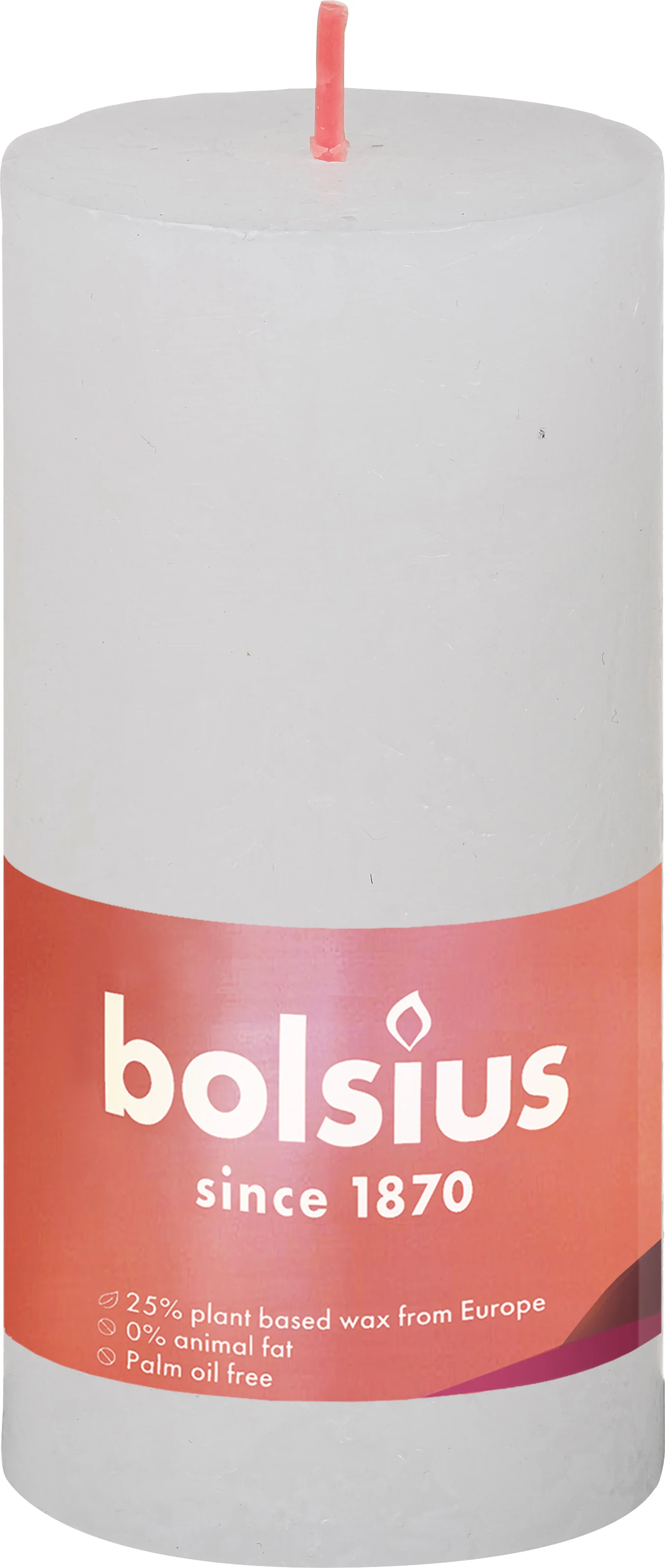 Bolsius stompkaars Rustiek Shine helder wit 30 uur D 5 H 10 cm