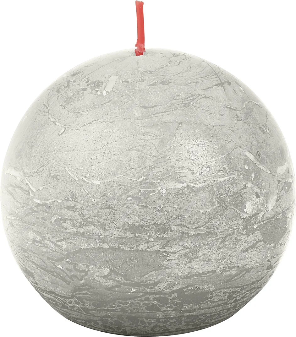 Bolsius bolkaars Rustiek Shine grijs 25 uur D 7,6 H 7,1 cm