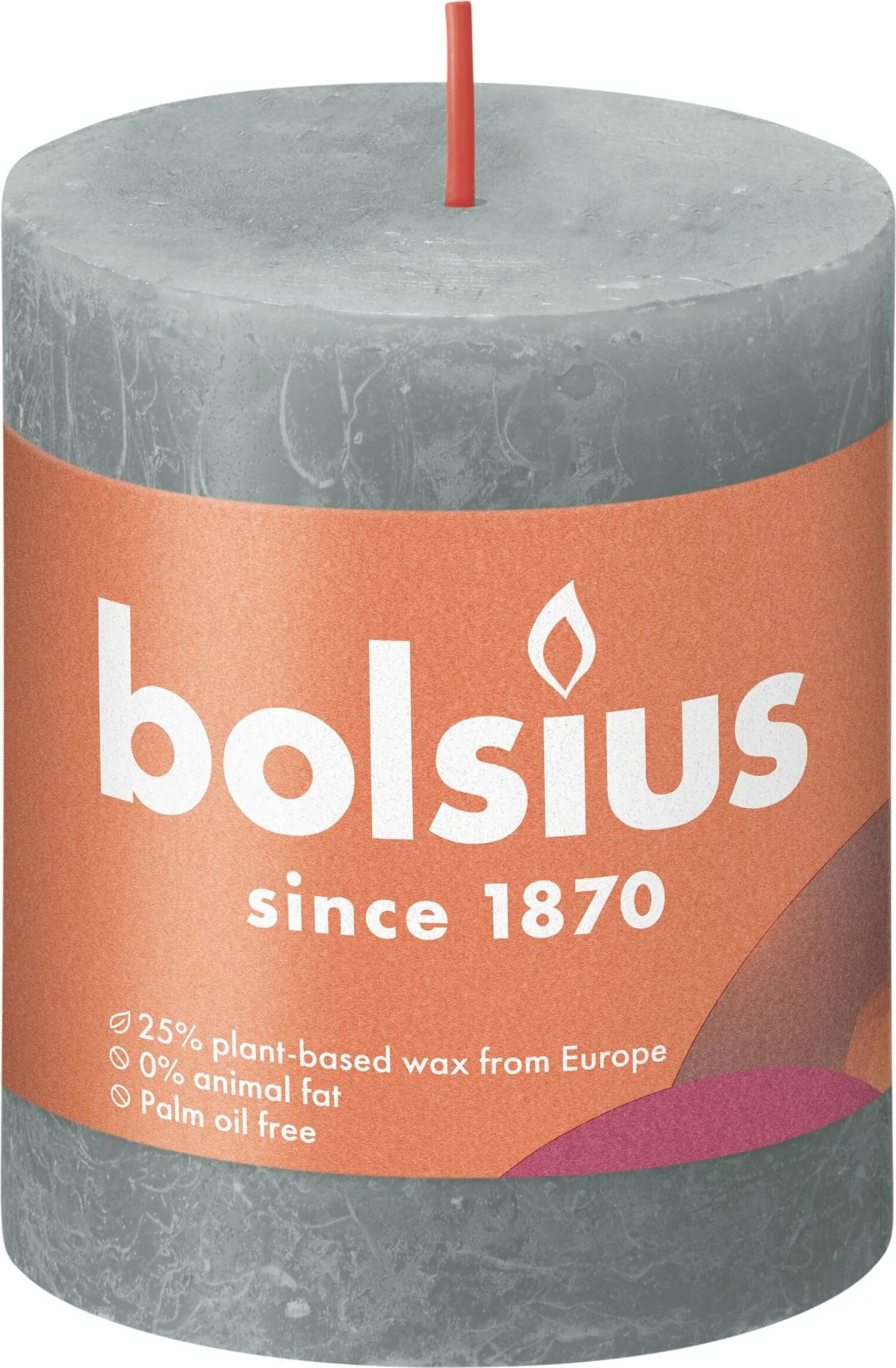 Bolsius stompkaars Rustiek Shine groen 35 uur D 6,8 H 8 cm
