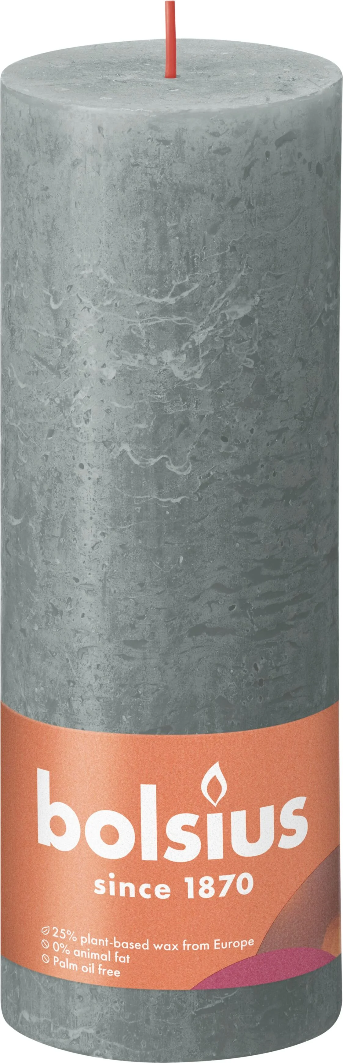 Bolsius stompkaars Rustiek Shine groen 85 uur D 6,8 H 19 cm
