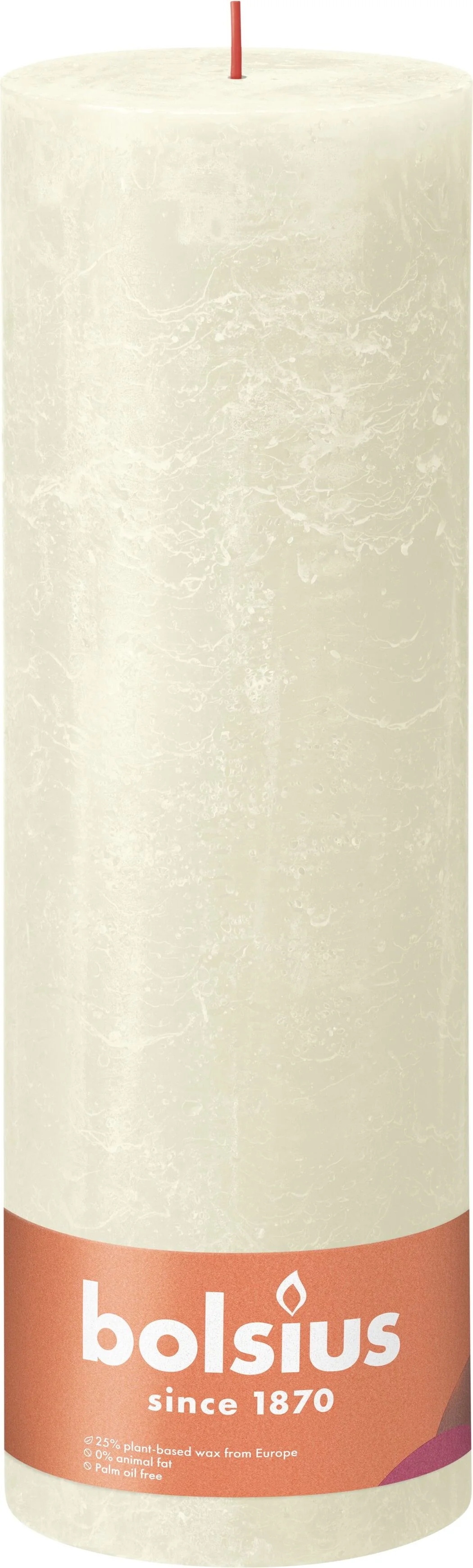 Bolsius stompkaars Rustiek Shine warm wit 200 uur D 10 H 30 cm